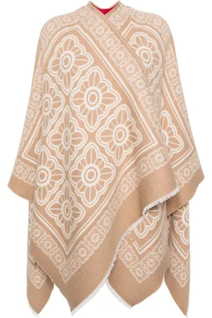 La DoubleJ Tiles-print reversible poncho