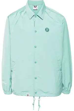 A Bathing Ape Logo-appliqué shirt jacket