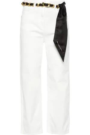 Elisabetta Franchi Chain-belt straight-leg jeans