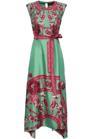 La DoubleJ San Carlo belted silk dress