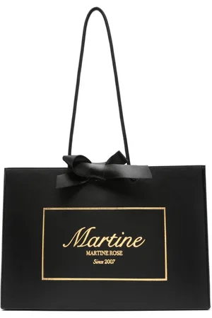 MARTINE ROSE Logo-debossed tote bag