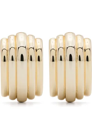 ANINE BING Polished ribbed earrings