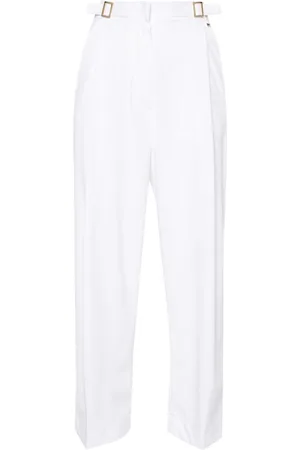 HERNO Buckle-detailed straight trousers