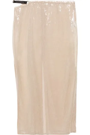 Courrèges Glitter long skirt
