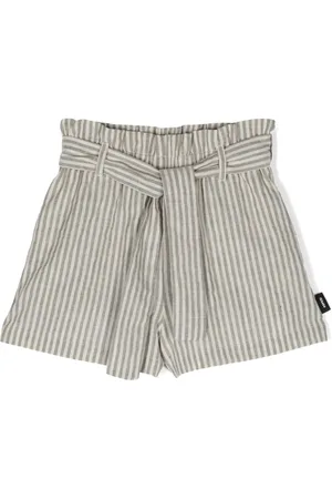 Aspesi Striped high-waist shorts