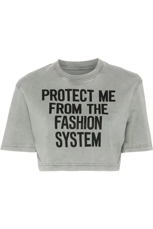 Moschino Text-print cropped T-shirt