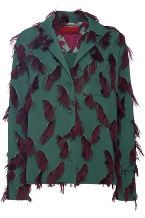 La DoubleJ Milano feather-embellished jacket