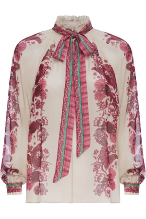 La DoubleJ Cerere floral-print silk blouse