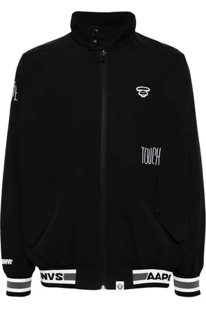 A Bathing Ape Logo-appliqué bomber jacket