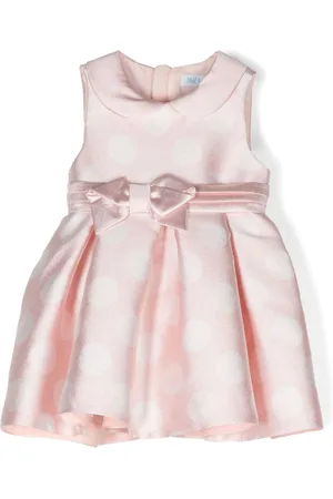 Abel & Lula Polka-dot pleated dress