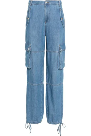 Moschino Drawstring-hem cotton cargo jeans