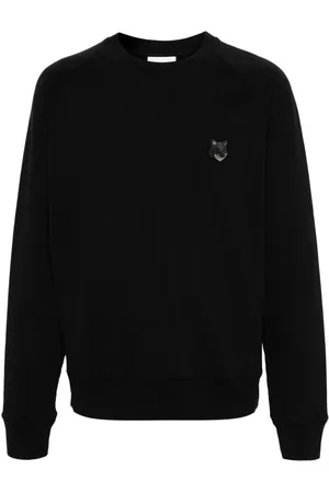 Maison Kitsuné Fox-patch cotton sweatshirt