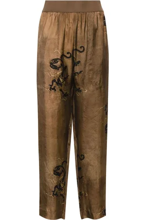 UMA WANG Palmer dragon-print trousers