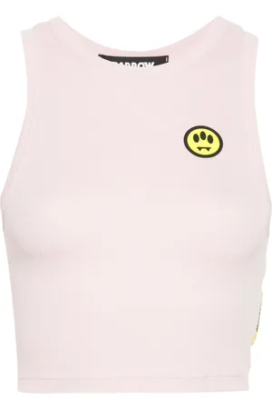 BARROW Logo-print cropped top