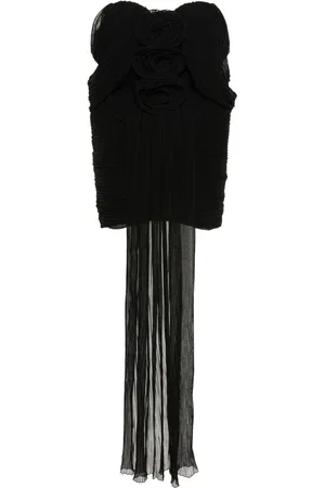 MAGDA BUTRYM Off-shoulder plissé mini dress