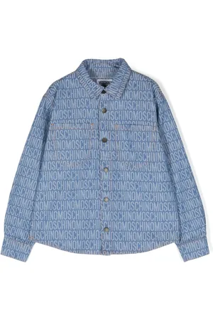 Moschino Logo-jacquard denim shirt