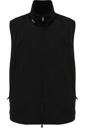 FIVE CM Logo-embroidery zipped gilet