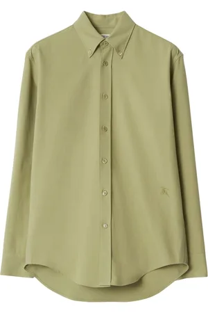 Burberry Logo-embroidered cotton shirt