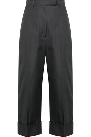 Thom Browne High-waisted canvas trousers