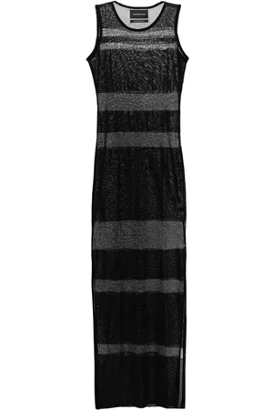 Louisa Ballou Sea Breeze sheer-knit maxi dress