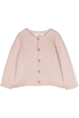 TEDDY & MINOU Round-neck ribbed-knit cardigan