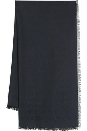 Saint Laurent Logo-jacquard scarf