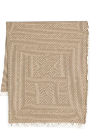 Totême Striped Monogram wool scarf