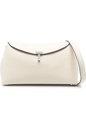 Totême T-Lock leather clutch bag