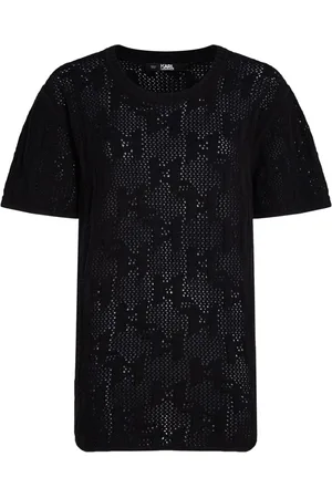 Karl Lagerfeld Monogram-jacquard T-shirt