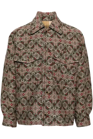 UMA WANG Jacquard-pattern shirt jacket