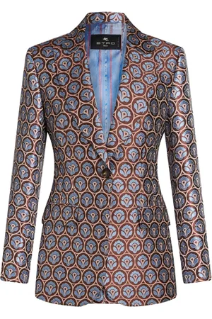 Etro Jacquard single-breasted blazer