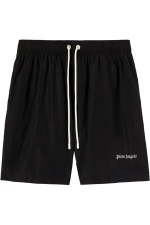 Palm Angels Logo-embroidered swim shorts