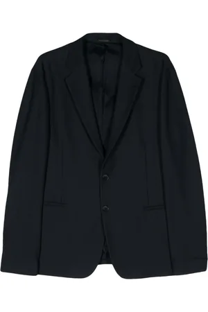 Giorgio Armani Single-breasted piqué blazer