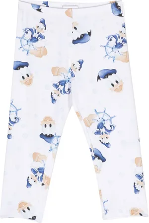MONNALISA Motif-print cotton leggings