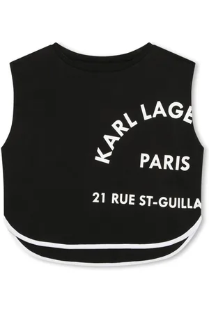 Karl Lagerfeld Logo-print organic-cotton top