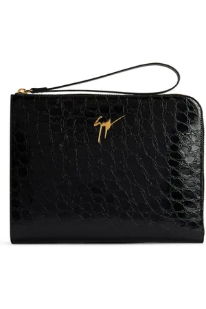 Giuseppe Zanotti Fabian crocodile-embossed leather pouch