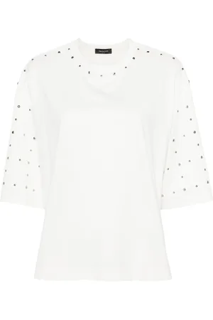 Fabiana Filippi Stud-embellished cotton T-shirt