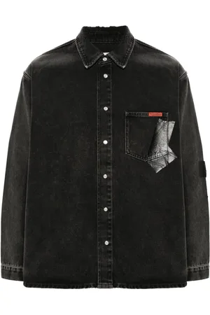 MARTINE ROSE Tape-embellished denim jacket