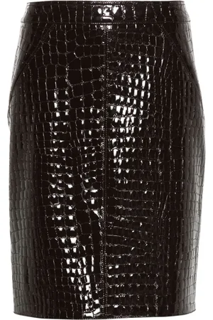 Tom Ford Crocodile-embossed leather skirt