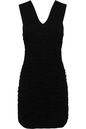 Twin-Set Ruched sleeveless mini dress