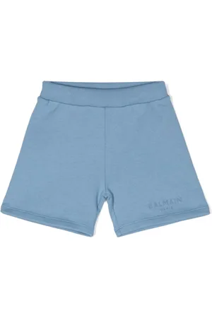 Balmain Logo-print cotton track shorts