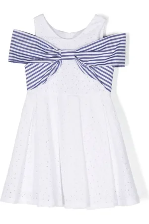 Lapin House Bow-detailing cotton dress