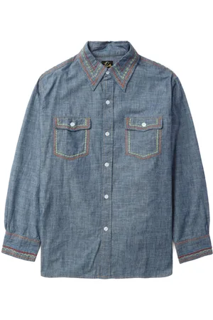 Pins & Needles Contrast-stitching denim shirt