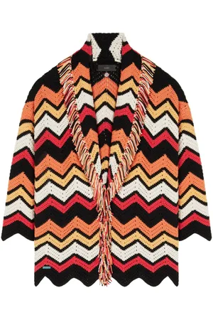 Alanui Kaleidoscopic chevron knit cardigan