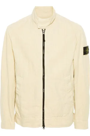 Stone Island Compass-badge linen-blend jacket