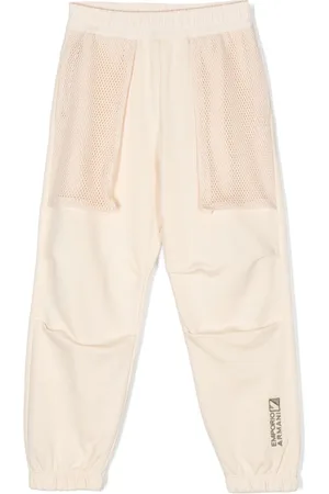 Emporio Armani Mesh-detail track trousers