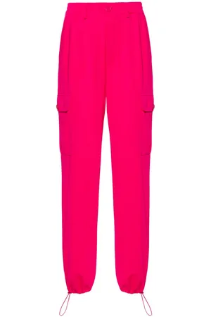 Twin-Set Straight-leg crepe cargo trousers