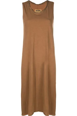 UMA WANG Sleeveless midi jersey dress