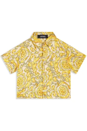 VERSACE Barocco-print cotton shirt