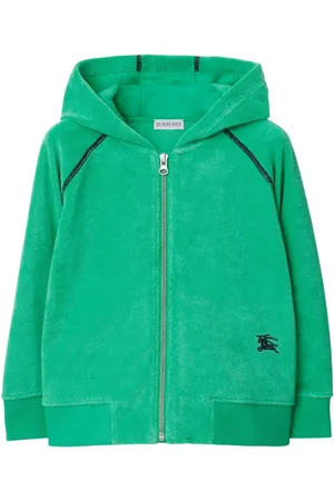 Burberry EKD-embroidery zipped hoodie
